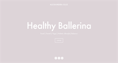 Desktop Screenshot of healthyballerina.com